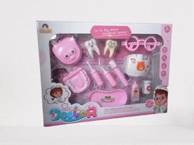 Kit Brinquedos Dentista Toy Small Doctor rosa