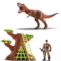 Kit Brinquedos Dinossauro Árvore Misteriosa Com T-Rex + Soldado E Acessórios Dino Hunters Kit Brinquedos Dinossauro Árvore Misteriosa Com T-Rex + Soldado E Acessórios Dino Hunters