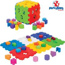 Kit Brinquedos Educativos Hipopótamo Didático E Cubo