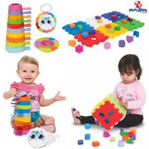Kit Brinquedos Educativos para Bebês Empilha Baby Gata e Cubo Didático - MercoToys