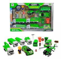 Kit Brinquedos Miniaturas Veículos De Cidade E Acessórios - 99 Toys