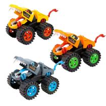 Kit Brinquedos Monster Truck Wolf Carrinho Miniatura Fricção 29,5cm Kit Brinquedos Monster Truck Wolf Carrinho Miniatura Fricção 29,5cm