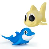 Kit Brinquedos para Banho 2 Bichinhos Vinil Macio Sea Family