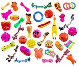 Kit Brinquedos para cachorros 50 Mordedores variados Pet Shop Cães Cachorro Filhotes
