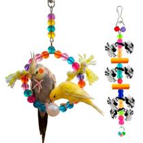 Kit Brinquedos para Calopsita Argola e Talo de Madeira Happy Bird Kit Brinquedos para Calopsita Argola e Talo de Madeira Happy Bird