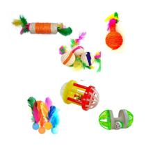 Kit Brinquedos Para Gato 6 Peças