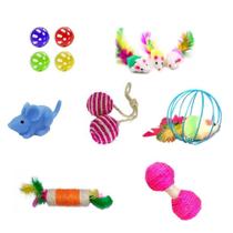 Kit Brinquedos Para Gatos - 7 Peças