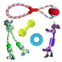 Kit Brinquedos Pet 5 Pcs Cães Porte Peq / Médio / Grande Kit Brinquedos Pet 5 Pcs Cães Porte Peq / Médio / Grande