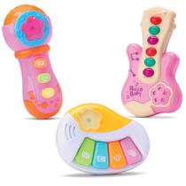 Kit Brinquedos Sonoros Musical Infantil Vários Sons Bebê - VMP