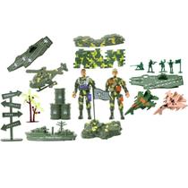 Kit brinquedos veículos militares Soldados miniatura 21 Pçs Kit brinquedos veículos militares Soldados miniatura 21 Pçs