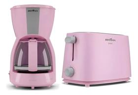 Kit Britânia Rosa Cafeteira E Torradeira Lindas 110v/127v - Rosa
