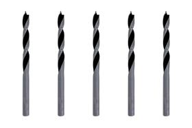 Kit Broca Aço Carbono 6mm 3 Pontas Para Madeira - 5 unidades Kit Broca Aço Carbono 6mm 3 Pontas Para Madeira - 5 unidades