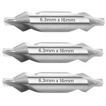 Kit Broca de Centro 6,3mm x 16mm HSS