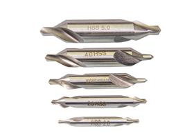 Kit Broca De Centro Com 5 Peças P/torno - Broca Para Centrar Kit Broca De Centro Com 5 Peças P/torno - Broca Para Centrar