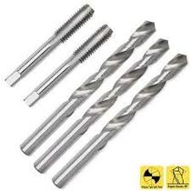 Kit Broca Haste Paralela 5/8, 1/2" + 24mm + Jogo de Macho MF 14 x 1,5 Aço Rápido Kit Broca Haste Paralela 5/8, 1/2" + 24mm + Jogo de Macho MF 14 x 1,5 Aço Rápido