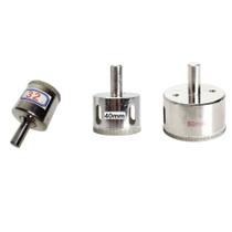 Kit broca serra copo diamantada 32 40 e 50mm furar porcelanato cerâmica vidro