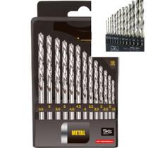 Kit Brocas Aço Rápido Metal Madeira 13 Peças Estojo Kit Brocas Aço Rápido Metal Madeira 13 Peças Estojo