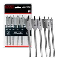 Kit Brocas Chata Para Madeira 6 Pçs 3/8 A 1 Polegada Rocast Kit Brocas Chata Para Madeira 6 Pçs 3/8 A 1 Polegada Rocast