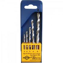 Kit Brocas de Furadeira 3 a 8mm Aço Rápido Hss Brasfort