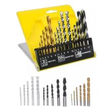 Kit brocas madeira ferro concreto 16 peças
