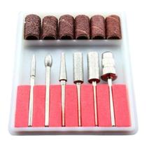 Kit Brocas Manicure 6 Fresas 6 Lixas Unha Gel Kit Brocas Manicure 6 Fresas 6 Lixas Unha Gel