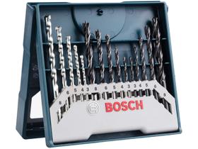 Kit Brocas para Concreto, Metal e Madeira com 15 pecas Mini X-Line BOSCH