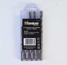 Kit Brocas SDS Plus 5 Peças 6 a 10mm Titanium Kit Brocas SDS Plus 5 Peças 6 a 10mm Titanium