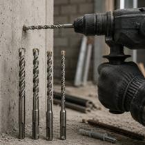 Kit Brocas SDS Plus Para Martelete 4 Peças Concreto