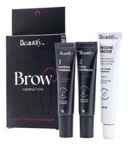 Kit Brow Lamination Com 3 Passos Beautify Pro Passo 1, 2 e 3