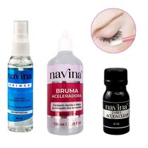 Kit Bruma Aceleradora 100ml + Primer 60ml + Acqua Clean 30ml Navina