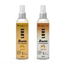 Kit Bruma Fixadora Matte e Gold Max Love - Durabilidade e Festa Kit Bruma Fixadora Matte e Gold Max Love - Durabilidade e Festa