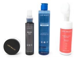 Kit Bruma Matte + Demaquilante + Mousse De Limpeza + Pó