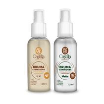 Kit - Brumas Castilla Iluminadora 120mL Hidrata, Fixa e Ilumina com Aloe, Pitaya ou Pêssego