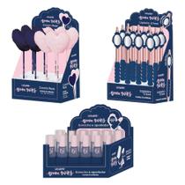 Kit Bruna Tavares Caneta Esferográfica Lapiseira 0.7 Borracha e Apontador com Depósito