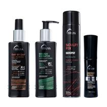 Kit Brush Keratin + Day By Day Truss 250ml + Sculpt Fix - Extra Forte Truss 500ml + Instant Repair Truss 45ml Kit Brush Keratin + Day By Day Truss 250ml + Sculpt Fix - Extra Forte Truss 500ml + Instant Repair Truss 45ml