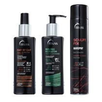 Kit Brush Keratin + Day By Day Truss 250ml + Sculpt Fix - Extra Forte Truss 500ml