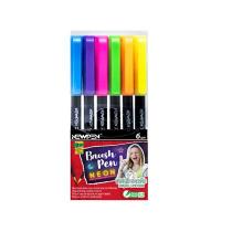 Kit Brush Pen Newpen c/6 Cores Neon