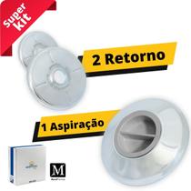 Kit Brustec Dispositivos Inox 2 Retorno + 1 Aspiração