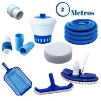 kit brustec piscina pequena armação 2 metros de mangueira