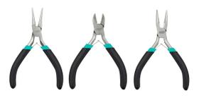 Kit BRW Mini Alicates Aço 3 Peças p/Artesanato - AL0001 Kit BRW Mini Alicates Aço 3 Peças p/Artesanato - AL0001
