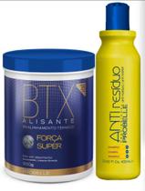 KIT BTX Mega Alisante Força Super Probelle 950G + shampoo anti residuo 400ml probelle