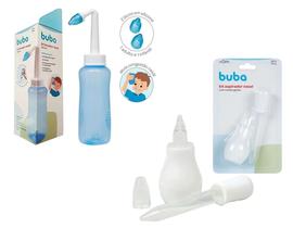 Kit Buba Lavador Nasal 300ml Aspirador Nasal com Conta Gotas