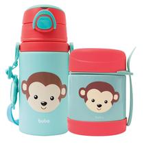 Kit Buba Pote comida 320ml e Copo Térmico Animal Fun 400ml Buba