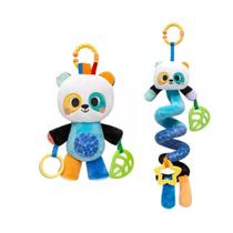 Kit Bubazoo Panda Pelúcia Treme-treme e Mola Atividades Buba