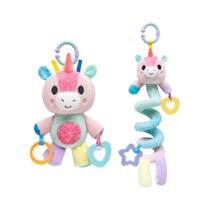 Kit Bubazoo Unicórnio Pelúcia Treme-treme e Mola Atividades