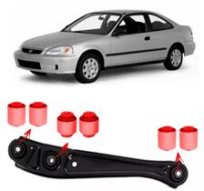 Kit Bucha Braço Inferior Traseiro Honda Civic 1996 A 2000 em Pu Poliuretano