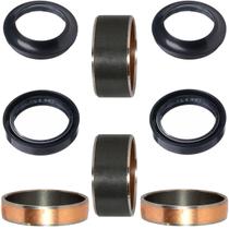 Kit bucha interna externa atrito deslizante do garfo bengala CG160 Fan Titan Start 2018 em diante bronzina com retentor