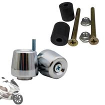 Kit Bucha P/ Guidão Oco + Par De Pesos De Guidão Pcx 150 Cromado Kit Bucha P/ Guidão Oco + Par De Pesos De Guidão Pcx 150 Cromado