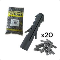 Kit Bucha Plástica 10mm Alvenaria Fixação Segura Durável Kit 10/ 20/ 30/ 40/ 50 / 60 / 70 / 80 / 90 / 100 Un