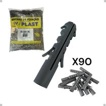 Kit Bucha Plástica 6mm Alvenaria Fixação Segura Durável 60 / 70 / 80 / 90 / 100Un